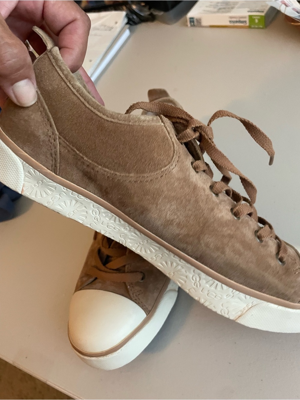 Ugg Evera Chestnut Suede Sneakers in Sz 10 in like new condition - Picture 13 of 16